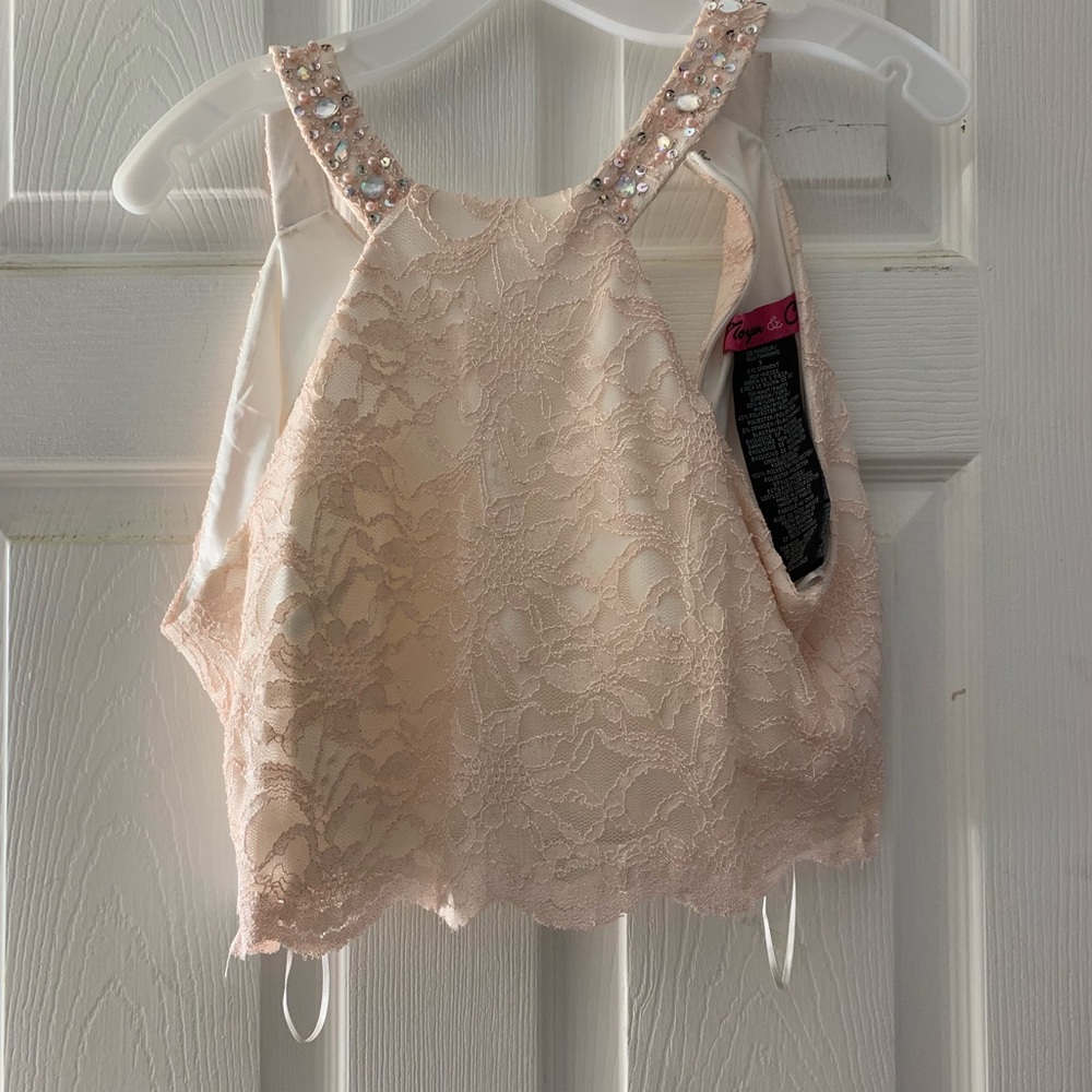 Two piece prom dress